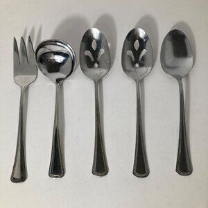 5 Piece 1881 Rogers Oneida Ltd Serving Flatware 4 Spoons 1 Fork